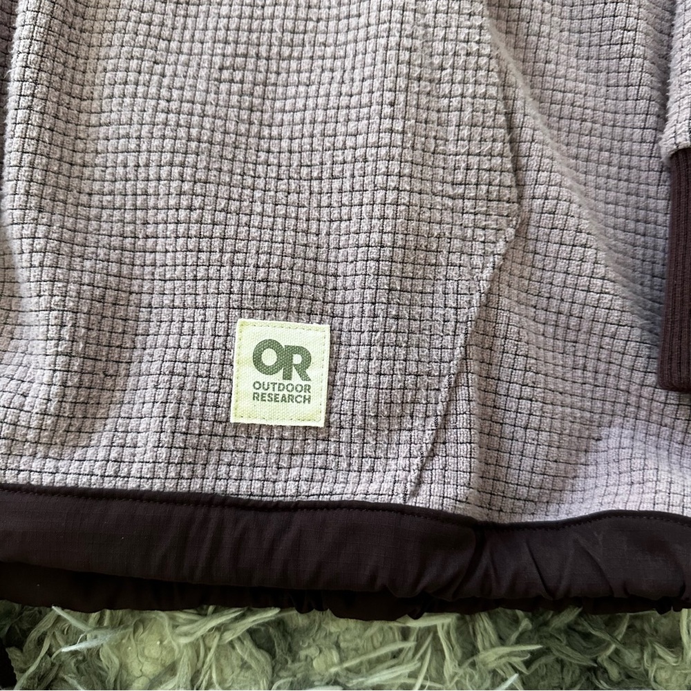 Outdoor Research Trail Mix Quarter Zip Womens L Lavender Fleece Waffle Thermal - Picture 2 of 8